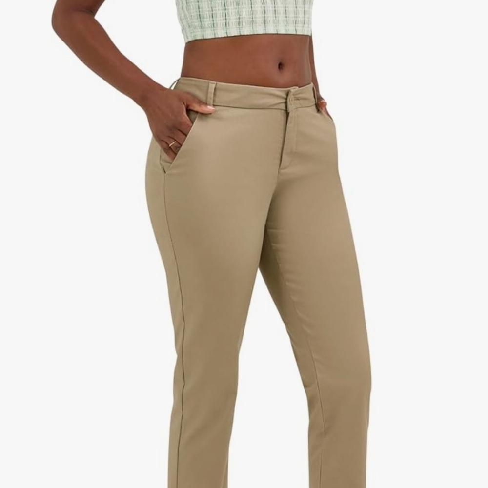 HOT DEAL THIS WEEKEND !!!Lee Pastel Pink Straight Leg CAPRI Wrinkle Free - Picture 5 of 6